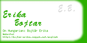 erika bojtar business card